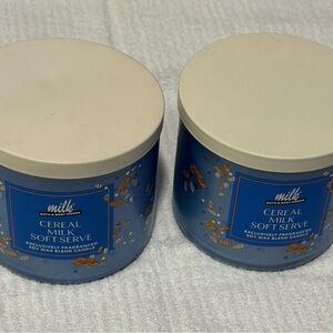 Milk cereal soft serve 3 wick candle bundle